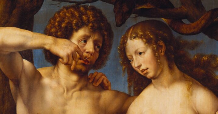 Painting of Adam and Eve.